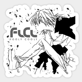 FLCL white Haruko Sticker